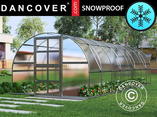 Invernadero de policarbonato TITAN Arch 320, 24m², 3x8m, Plateado Invernadero de policarbonato TITAN Arch 320, 24m², 3x8m, Plateado