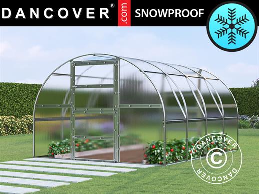 Greenhouse polycarbonate TITAN Arch 280, 12 m², 3x4 m, Silver