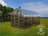 Serre en polycarbonate TITAN Dome 320, 10m², 2,5x4m, Argent Serre en polycarbonate TITAN Dome 320, 10m², 2,5x4m, Argent
