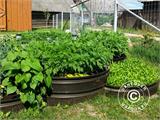 Round raised garden bed, Ø0.5x0.1 m, Brown