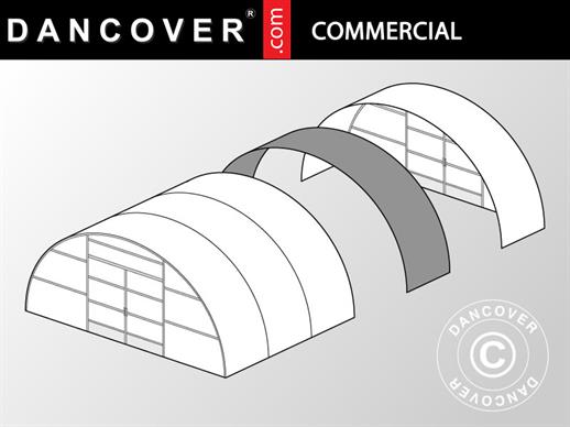 Kommerzielles Tunnel-Gewächshaus Erweiterung, 8,5x1,5x3,3m, transparent Kommerzielles Tunnel-Gewächshaus Erweiterung, 8,5x1,5x3,3m, transparent