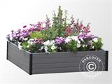 Raised Garden Bed, WPC, 1.1x1.1x0.24 m, Anthracite