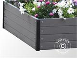 Plantenbak voor buiten, Vurenhout, 1,1x1,1x0,24m, Antraciet