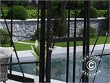 Serra orangerie in vetro 11,5m², 3,73x3,73x2,32m con base, Nero Serra orangerie in vetro 11,5m², 3,73x3,73x2,32m con base, Nero
