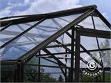 Serra orangerie in vetro 11,5m², 3,73x3,73x2,32m con base, Nero Serra orangerie in vetro 11,5m², 3,73x3,73x2,32m con base, Nero