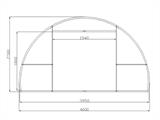 Kasvihuone polykarbonaatti, Strong NOVA 16m², 4x4m, Hopea