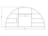 Gewächshaus aus Polycarbonat, Strong NOVA 48m², 6x8m, Silber