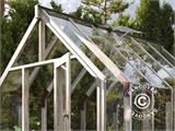 Estufa/tenda gazebo de jardim de madeira, 2,4x3,63x2,83m, 8,2m², Cinzento