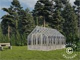 Wooden Greenhouse/Garden Gazebo, 3x4.83x2.88 m, 13.8 m², Grey