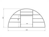 Invernadero de policarbonato, Strong NOVA 60m², 6x10m, Plateado
