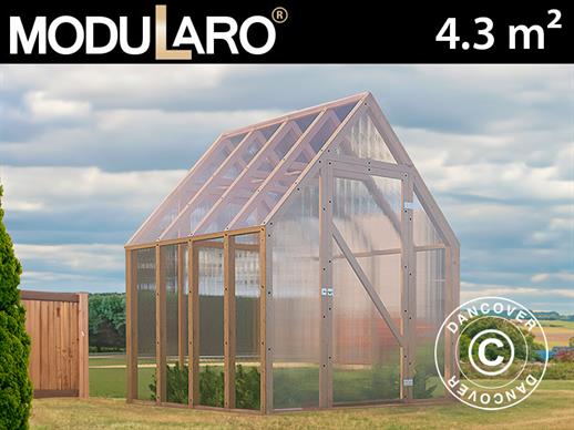 Wooden greenhouse Aigle, 2.1x2.05x2.59 m, 4.3 m², Natural