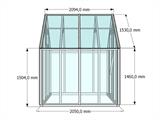 Wooden greenhouse Aigle, 2.1x2.05x2.59 m, 4.3 m², Natural