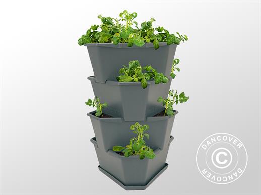Potato tower, PAUL POTATO, Set w/4 Levels, Anthracite Potato tower, PAUL POTATO, Set w/4 Levels, Anthracite