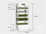 Hydrokultur-Pflanzschrank mit LED, 0,77x0,4x1,7m, Weiß