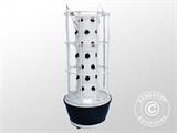 Hydroponic grow tower w/LED, 0.8x0.8x1.7 m, White