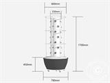 Hydroponischer Pflanzenturm mit LED, 0,8x0,8x1,7m, Weiß