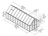 Greenhouse polycarbonate Balance 14.81 m², Palram/Canopia, 2.44x6.07x2.29 m, Silver Greenhouse polycarbonate Balance 14.81 m², Palram/Canopia, 2.44x6.07x2.29 m, Silver