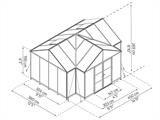 Orangeri polykarbonat Triomphe med bas, 17,1m², Palram/Canopia, 4,5x3,8x2,69m, Svart