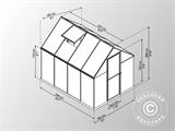 Greenhouse polycarbonate 4.6 m², Palram/Canopia, 1.85x2.47x2.08 m, Grey Greenhouse polycarbonate 4.6 m², Palram/Canopia, 1.85x2.47x2.08 m, Grey