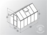 Greenhouse polycarbonate 5.7 m², Palram/Canopia, 1.85x3.06x2.08 m, Green Greenhouse polycarbonate 5.7 m², Palram/Canopia, 1.85x3.06x2.08 m, Green