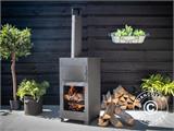 Forno per pizza a legna, 38,9x38,9x140,5cm, Nero