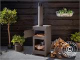 Forno per pizza a legna, 38,9x38,9x140,5cm, Nero