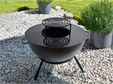 Fire Bowl Half Sphere, Ø60x40/65 cm, Black