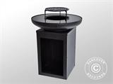 Fire Bowl with Wood Storage, Ø60x73 cm, Black