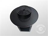 Fire Bowl with Wood Storage, Ø60x73 cm, Black