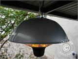 Chauffe terrasse suspendu NAURU, avec télécommande, 500/1000/1500W, Argent