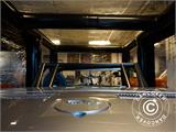 Garagem insuflável 2,7x5m, PVC, Preto/Transparente c/ soprador de ar