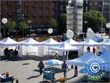 Pop up gazebo FleXtents PRO "Peaked" 4x8 m Latte, incl. 6 sidewalls