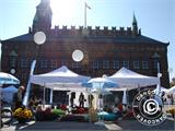 Pop up gazebo FleXtents PRO "Peaked" 4x8 m Latte, incl. 6 sidewalls