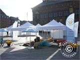 Pop up gazebo FleXtents PRO "Peaked" 4x8 m Latte, incl. 6 sidewalls