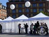 Pop up gazebo FleXtents PRO "Peaked" 4x8 m Latte, incl. 6 sidewalls