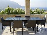 Extendable garden table Miami, 180/240x90x78 cm, Black ONLY 1 PC. LEFT