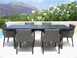 Table de jardin avec rallonges Miami, 180/240x90x78cm, noir RESTE SEULEMENT 1 PC