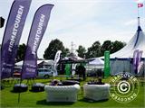 Faltzelt FleXtents PRO mit vollflächigem Digitaldruck, 2x2m