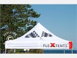 Faltzelt FleXtents PRO mit vollflächigem Digitaldruck, 2x2m