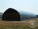 Storage shelter/arched tent 12x16x5.88 m, PVC, White/Grey