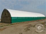 Storage shelter/arched tent 9x15x4.42 m, PVC, White/Grey