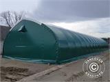 Storage shelter, arched tent 15x15x7.42 m w/sliding gate, PVC, White/Grey Storage shelter, arched tent 15x15x7.42 m w/sliding gate, PVC, White/Grey