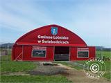 Storage shelter, arched tent 15x15x7.42 m w/sliding gate, PVC, White/Grey Storage shelter, arched tent 15x15x7.42 m w/sliding gate, PVC, White/Grey