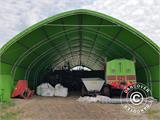 Storage shelter, arched tent 15x15x7.42 m w/sliding gate, PVC, White/Grey Storage shelter, arched tent 15x15x7.42 m w/sliding gate, PVC, White/Grey