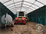 Storage shelter, arched tent 15x15x7.42 m w/sliding gate, PVC, White/Grey Storage shelter, arched tent 15x15x7.42 m w/sliding gate, PVC, White/Grey