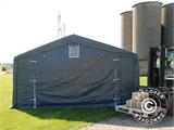 Storage shelter PRO 5x8x2x3.39 m, PVC, Grey