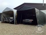 Tente Abri Garage Basic, 3,3x4,8x2,4m PE, Gris
