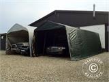 Carpa de almacenamiento PRO 2x2x2m PE, con cubierta de terreno, Gris