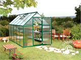 Serre en polycarbonate 3,4m², Palram/Canopia, 1,85x1,86x2,08m, Vert