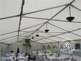 Tendone per feste PLUS 4x10m PE, Grigio/Bianco